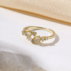 925 Sterling Silver Moonstone Adjustable Ring