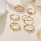 Fashion 925 Silver Full Diamond Bow Ajustable Ring