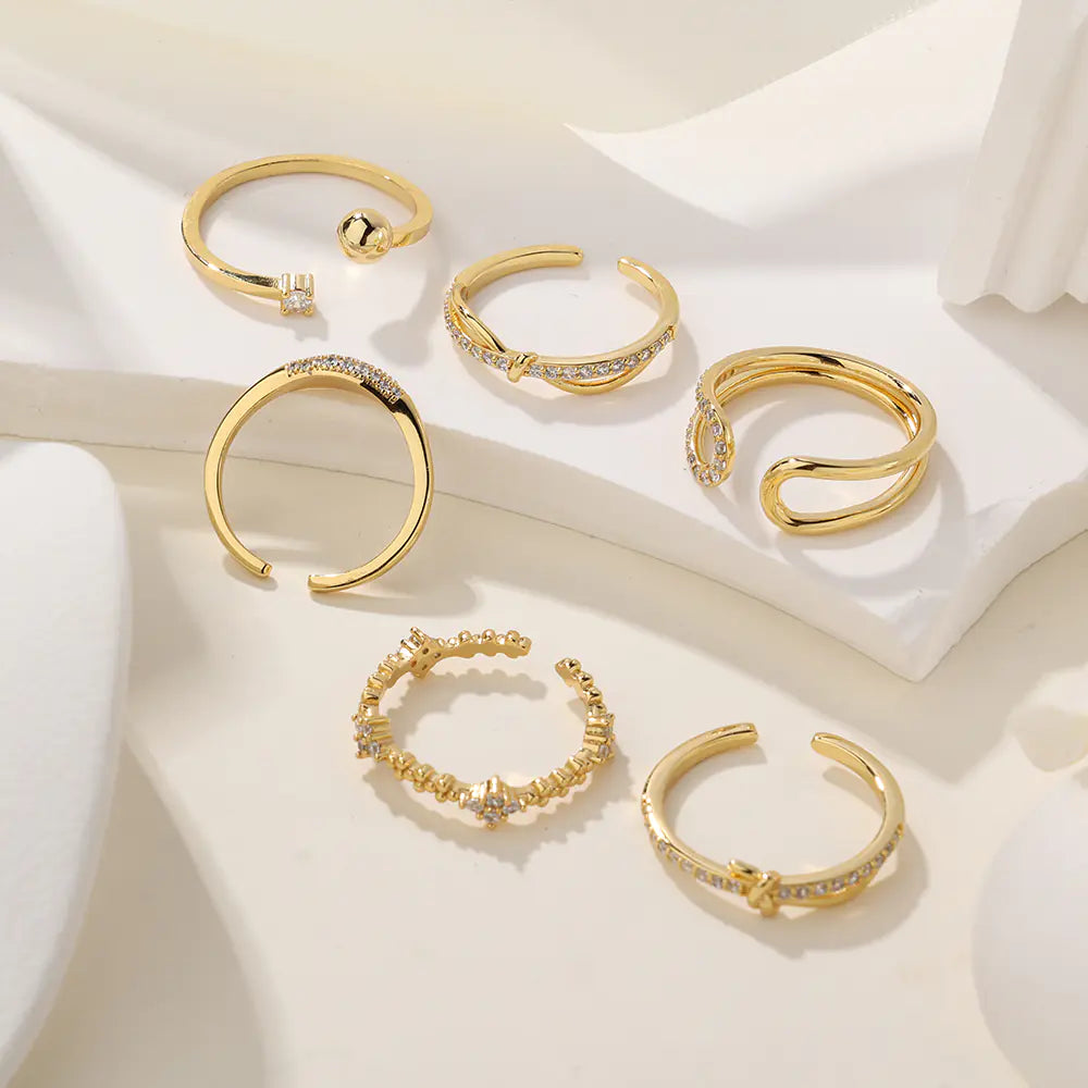 Fashion 925 Silver Full Diamond Bow Ajustable Ring