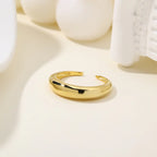 High-end Round Arc Surface S925 Pure Silver Ring