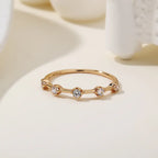 925 Sterling Silver Geometry Zircon Fashion Ring