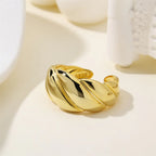 Hot-selling Vintage Croissant Chunky Open Ring
