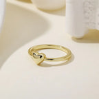 Luxury Adjustable 925 Sterling Silver Cute Heart Ring