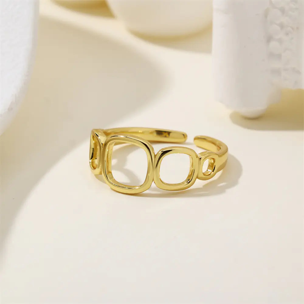 925 Sterling Silver Fashion Geometric Ring