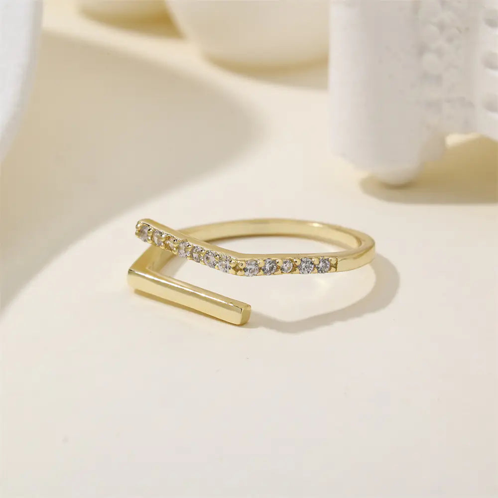 925 Sterling Silver CZ Gold Plated Color Ring