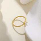 Classical S925 Sterling Silver Engagement Diamond Ring