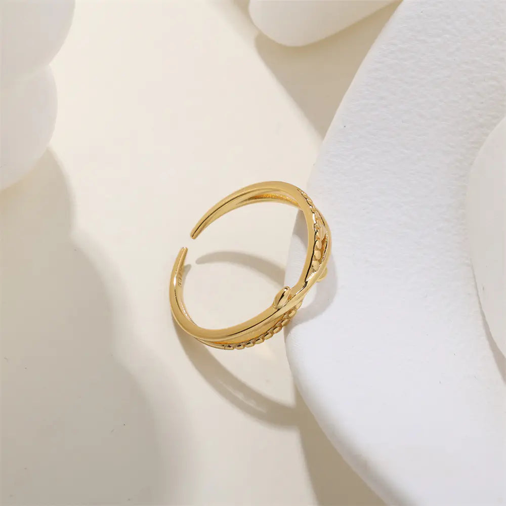 White Zircon 925 Sterling Silver Cross Fashion Ring