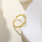 Heart Opening 925 Sterling Silver CZ 18K Gold Ring
