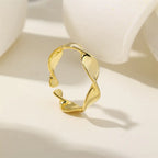 Plain S925 Sterling Silver Twisted Open Ring