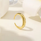 High-end Round Arc Surface S925 Pure Silver Ring