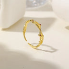 925 Sterling Silver Flower Branch Open Rings