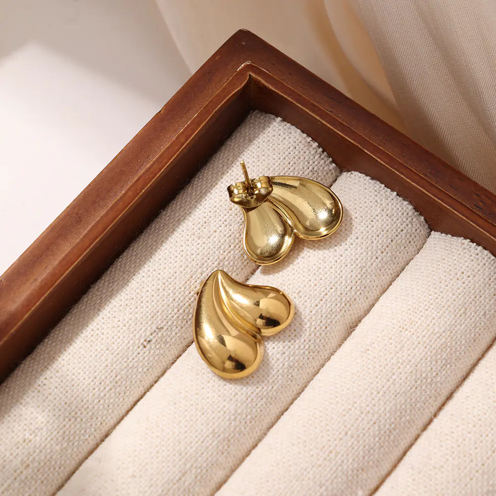 Hypoallergenic Waterproof Stud Heart Shape Earrings