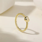 Luxury Adjustable 925 Sterling Silver Cute Heart Ring