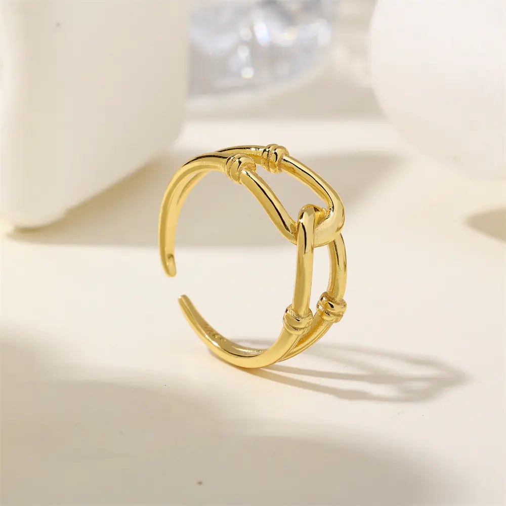 Trendy Dainty 925 Silver Rope Bow Ring