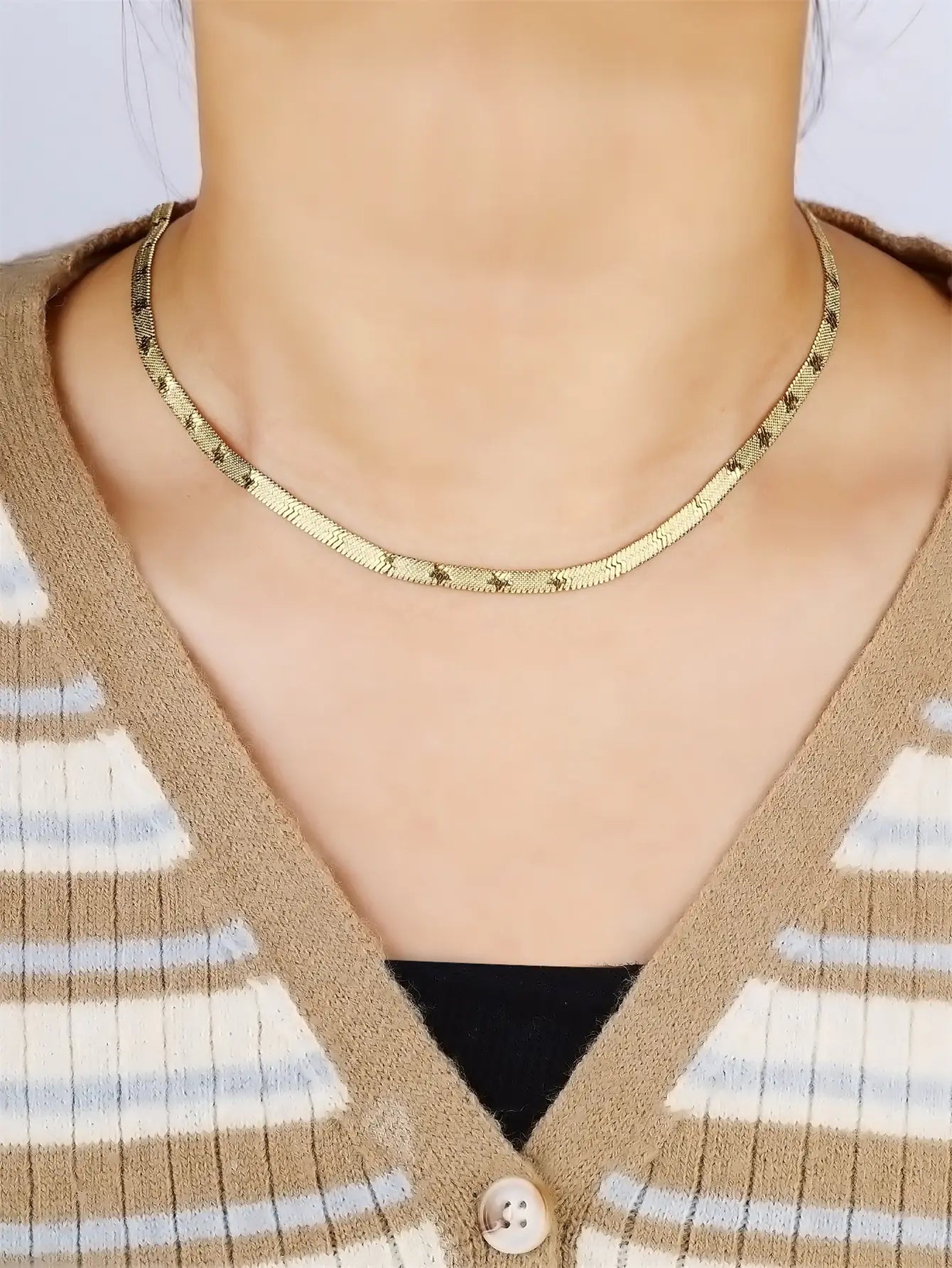 Stainless Steel Waterproof Non Tarnish Snake Necklace