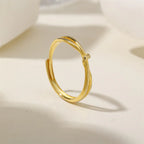 Trendy Dainty 925 Silver Twist Infinity Knot Ring