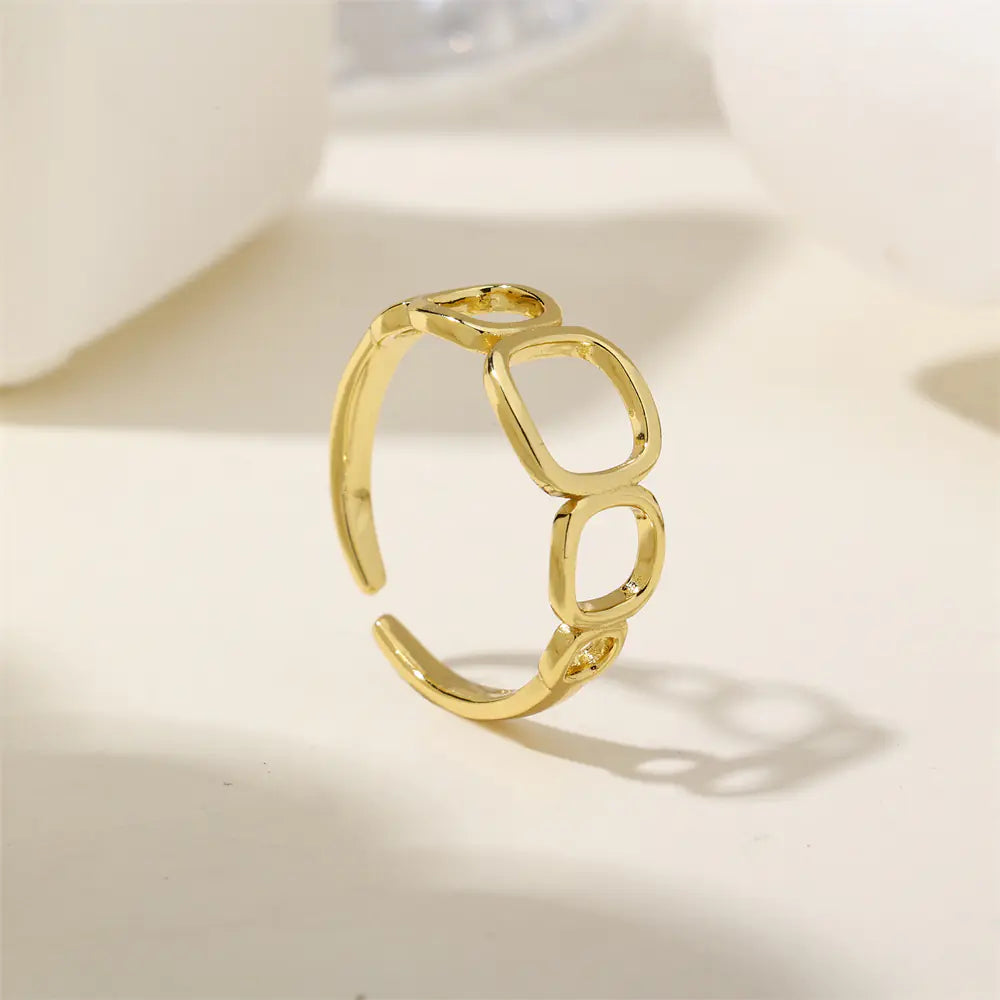 925 Sterling Silver Fashion Geometric Ring