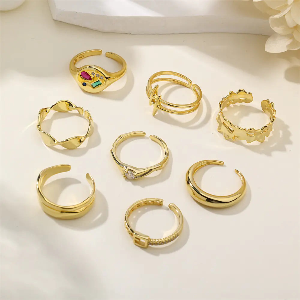 Plain S925 Sterling Silver Twisted Open Ring