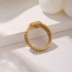Modern Minimalist Stainless Steel square Simple Watch Rings