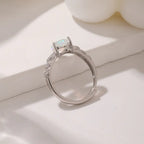Light Luxury 925 Silver Opal Adjustable Ring