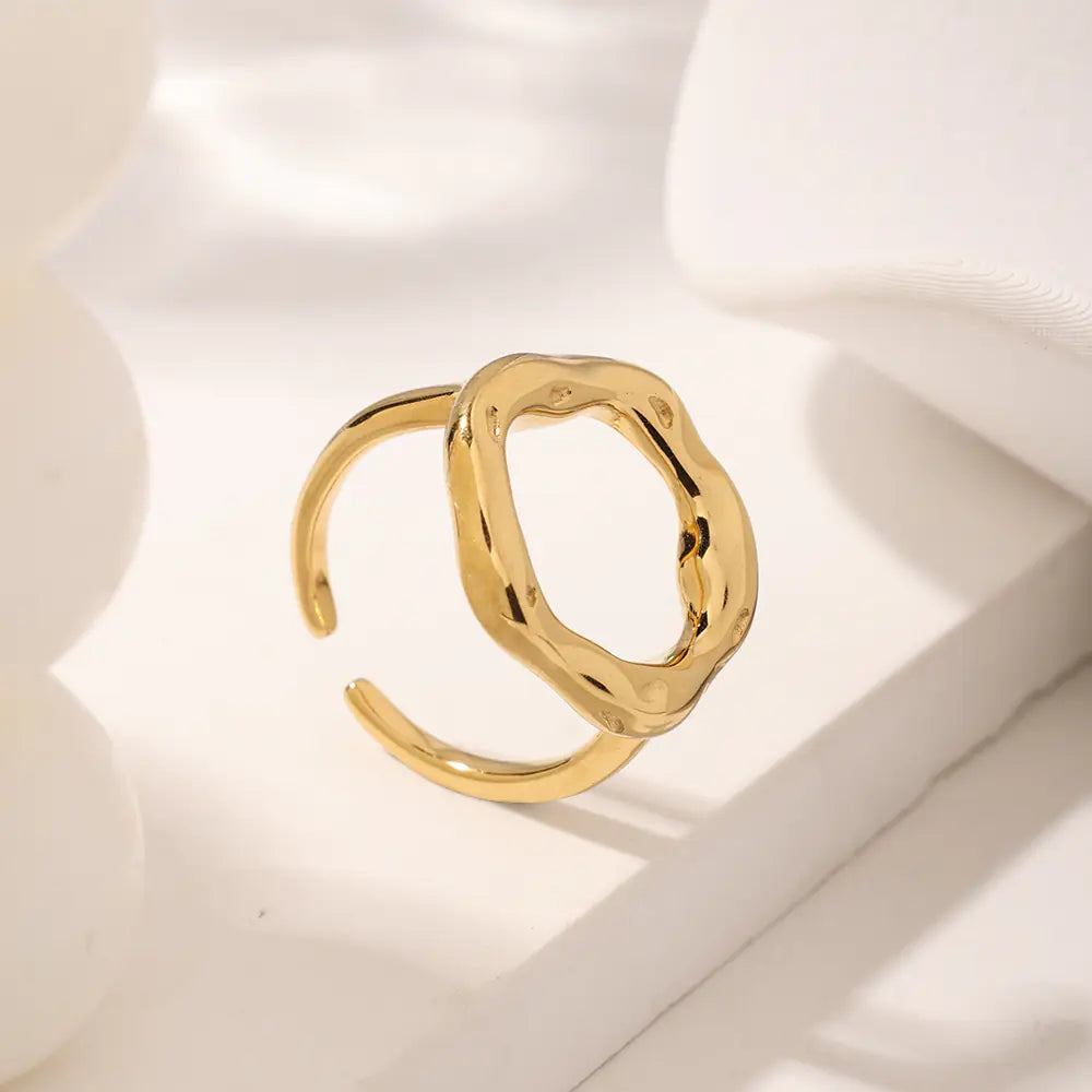 Stainless Steel Hollow Irregular Ring