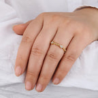 Fashion 925 Sterling Silver Honeycomb CZ Ring