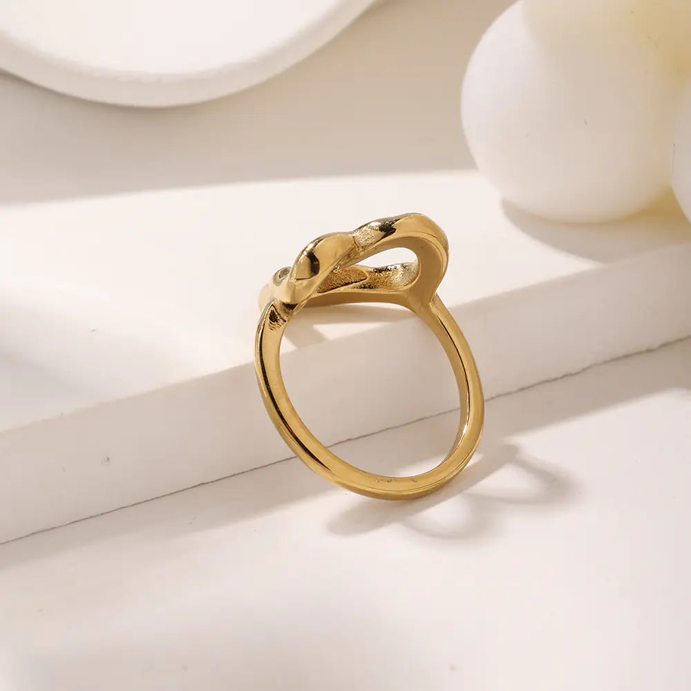 Stainless Steel Hollow Heart Shape Ring
