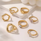 Stainless Steel Hollow Heart Shape Ring
