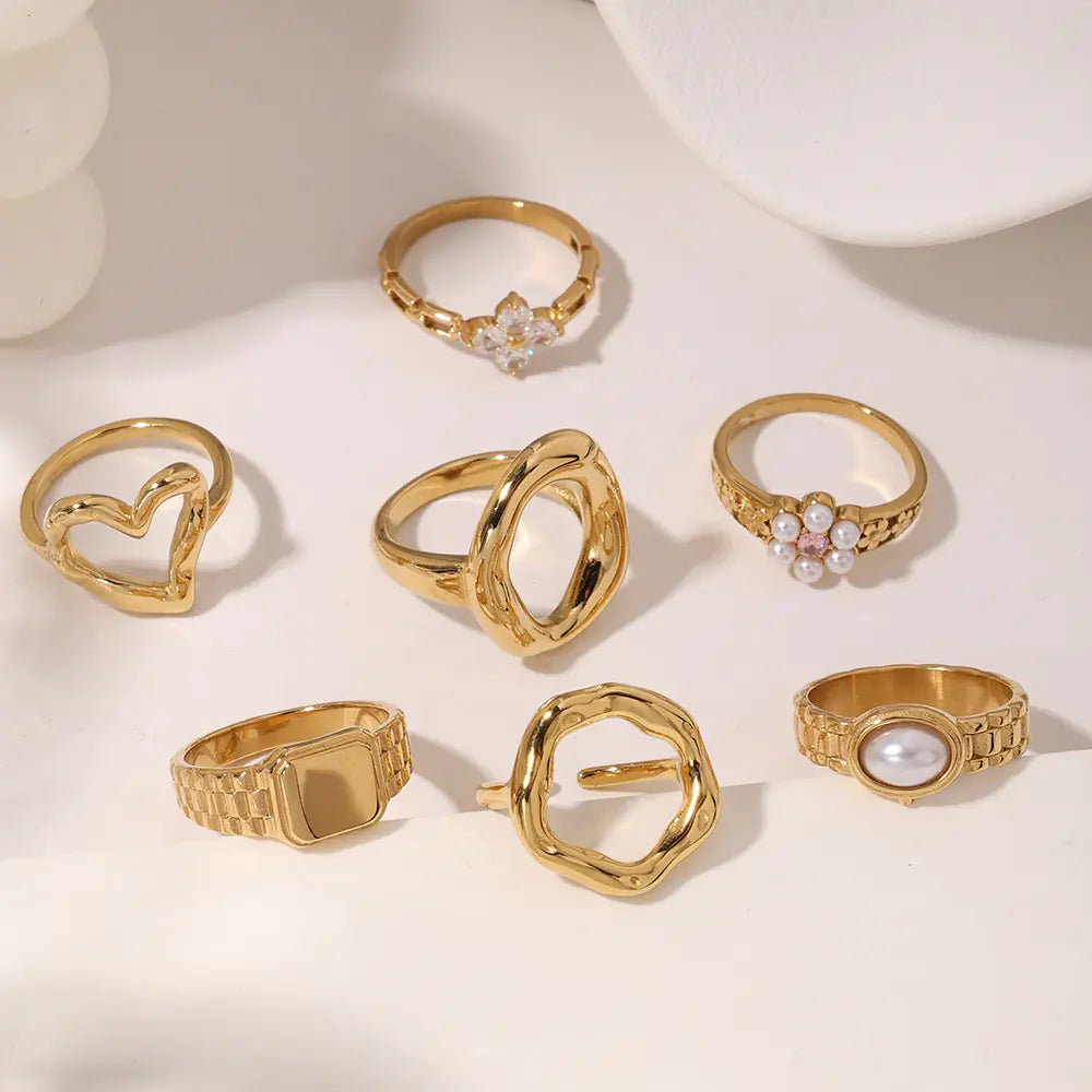 Stainless Steel Trendy Luxury Clover Ring