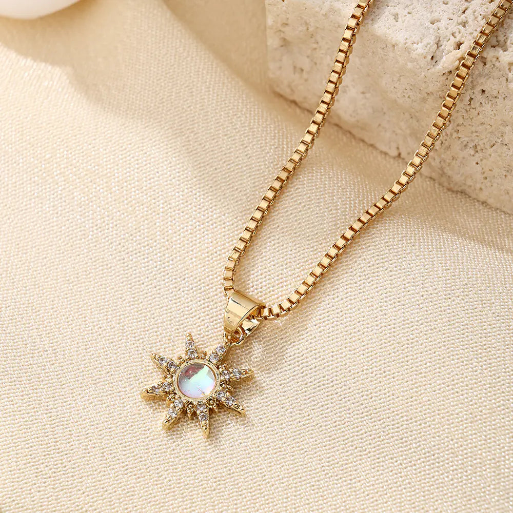 Hot-selling Brass CZ Pendant Necklace