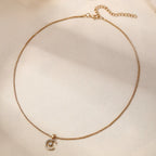 Fashion Brass Star Moon CZ Pendant Necklace