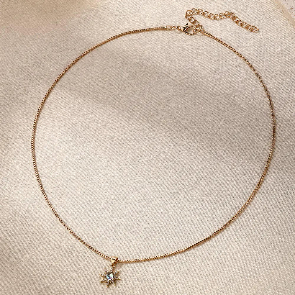 Hot-selling Brass CZ Pendant Necklace