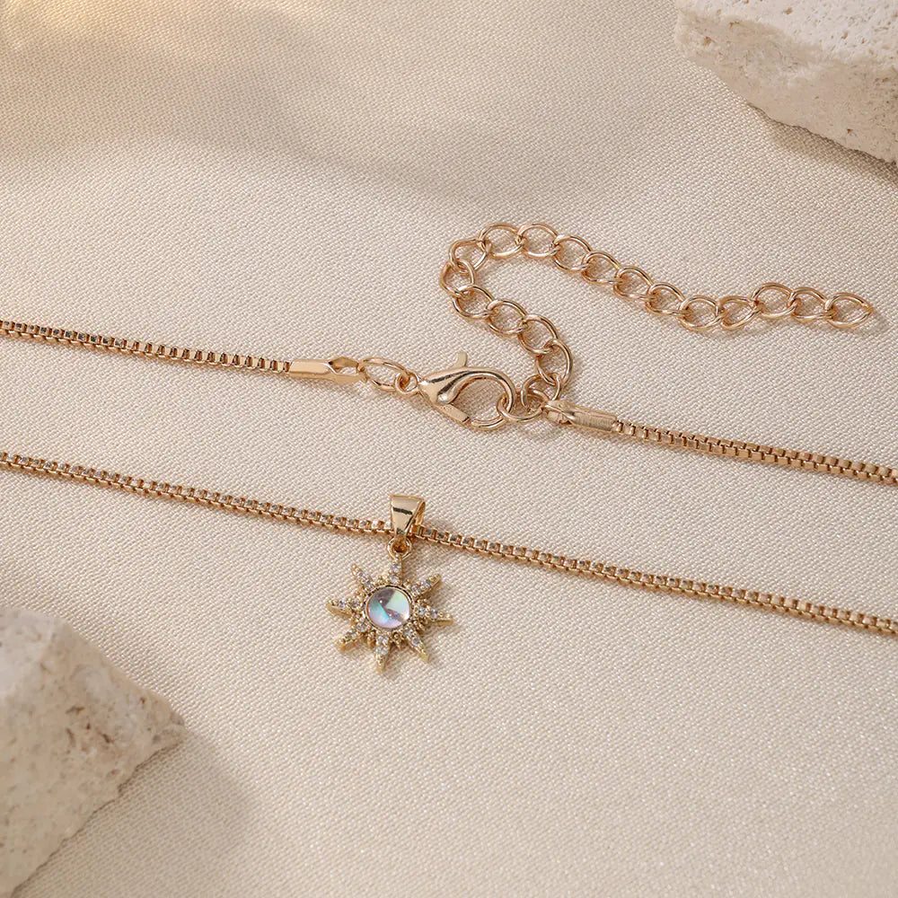 Hot-selling Brass CZ Pendant Necklace