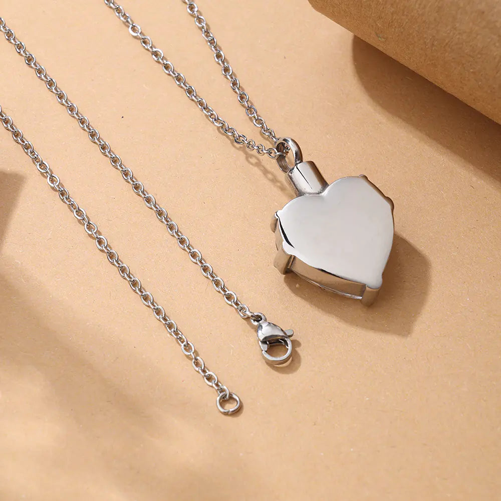 Stainless Steel Gemstones Birthstone Pendant Necklace
