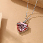 Stainless Steel Gemstones Birthstone Pendant Necklace