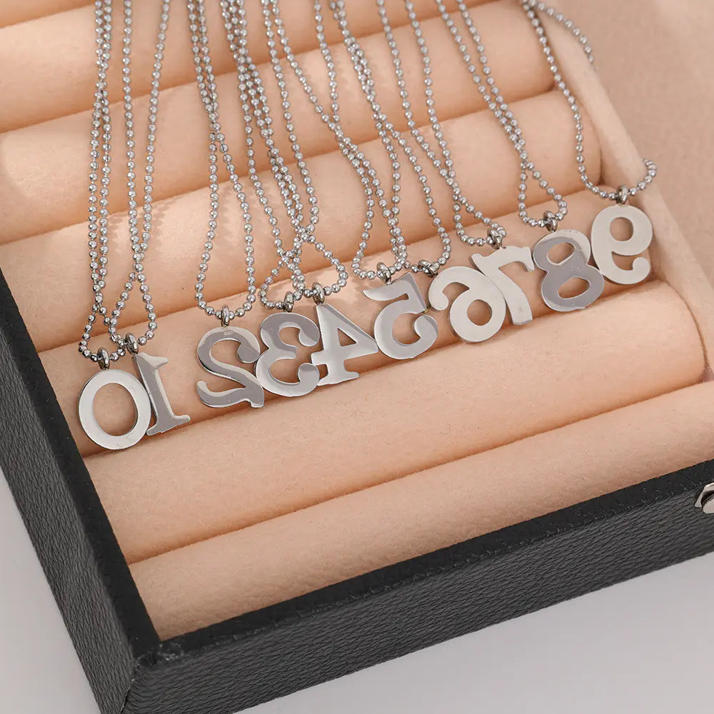 Stainless Steel Number Necklace Group Supplier