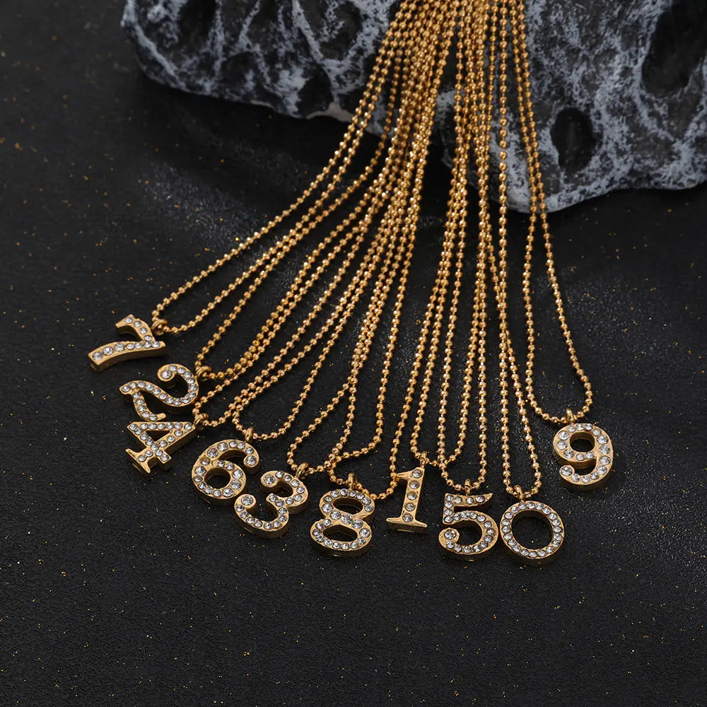 Stainless Steel Number Necklace Group Supplier