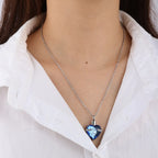 Stainless Steel Gemstones Birthstone Pendant Necklace
