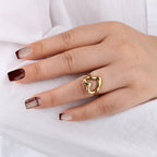 Stainless Steel Hollow Heart Shape Ring