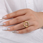Stainless Steel Hollow Irregular Ring