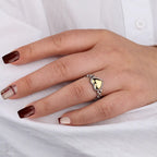Stainless Steel Chain Little Heart Ring