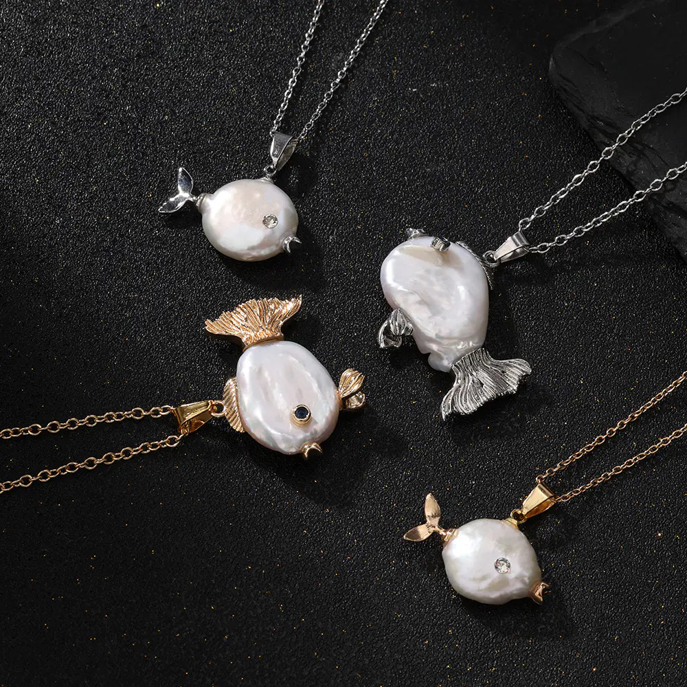 Hot-selling Brass Fish Pendant Necklace