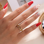 925 Sterling Silver Fashion Geometric Ring