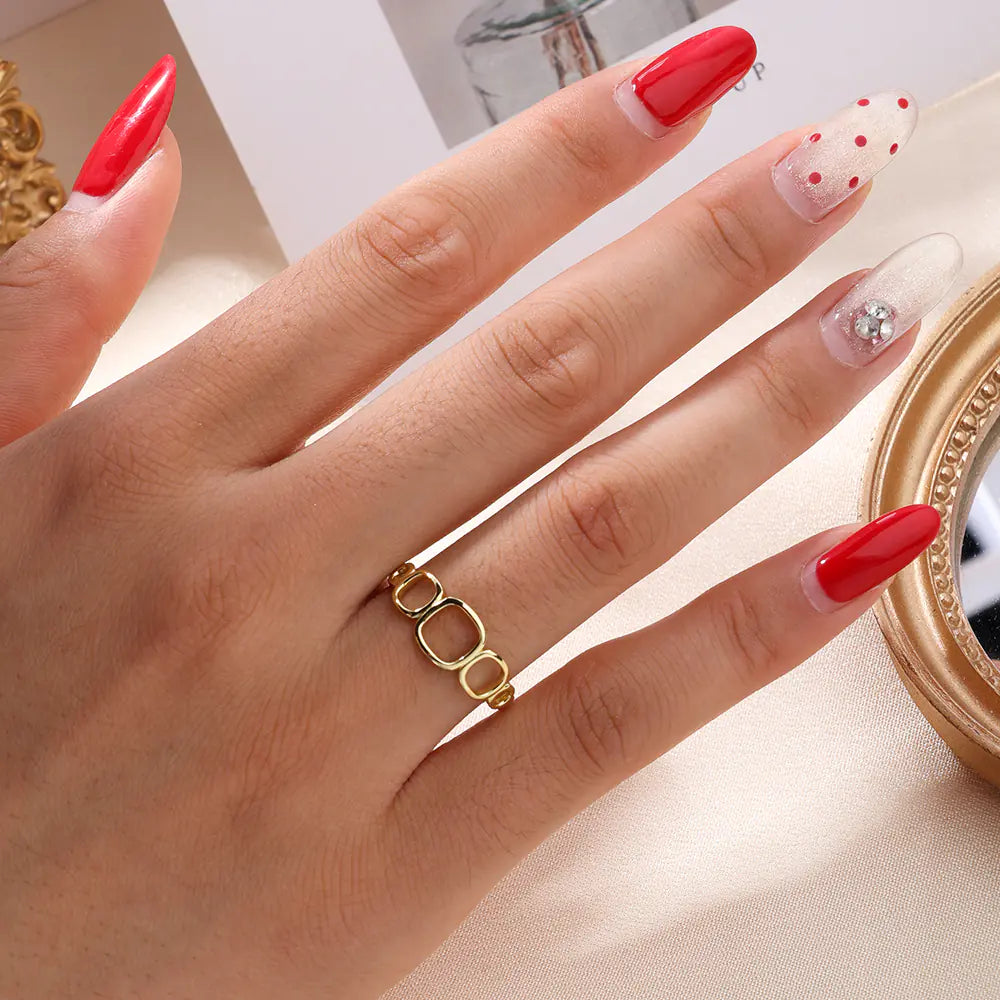 925 Sterling Silver Fashion Geometric Ring