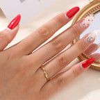 Hot S925 Sterling Silver Geometric Link Adjustable Ring