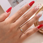 Classical S925 Sterling Silver Engagement Diamond Ring