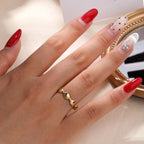 S925 Sterling Silver Shell-Inspired Fan-Shaped Ring