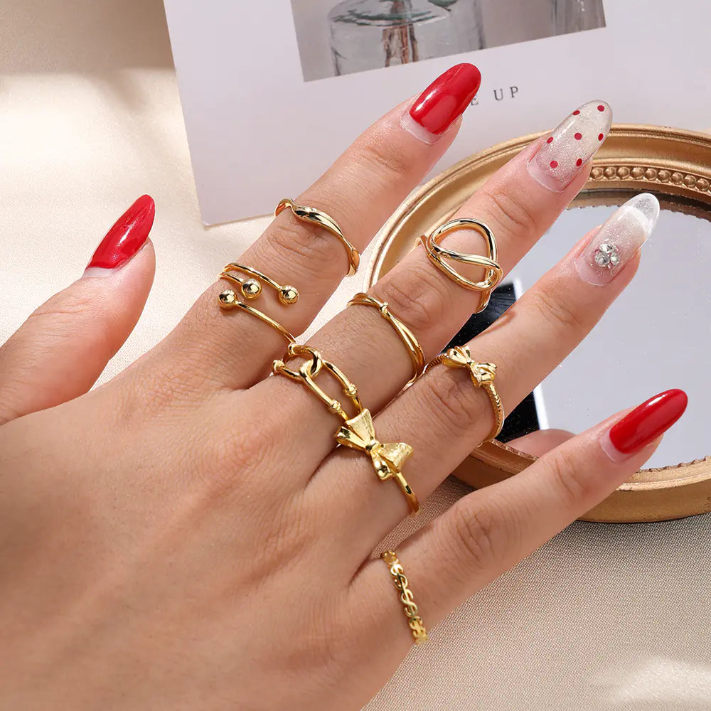 Trendy Dainty 925 Silver Rope Bow Ring