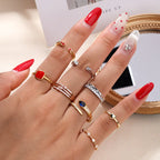 White Zicorn Snake Design 925 Sterling Silver Gold Ring