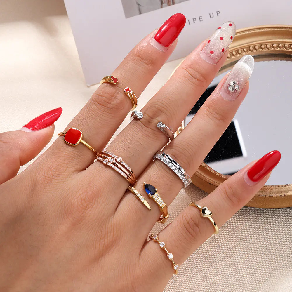White Zicorn Snake Design 925 Sterling Silver Gold Ring